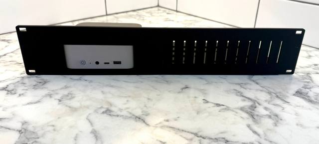 Printed rack mount for network equipment